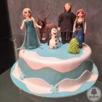 Tort Regatul de gheață: Elsa, Anna, Kristoff, Olaf și Sven